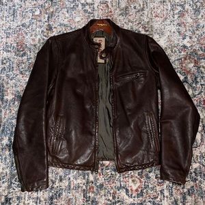 Abercrombie & Fitch Ezra Fitch Leather Jacket Size Medium